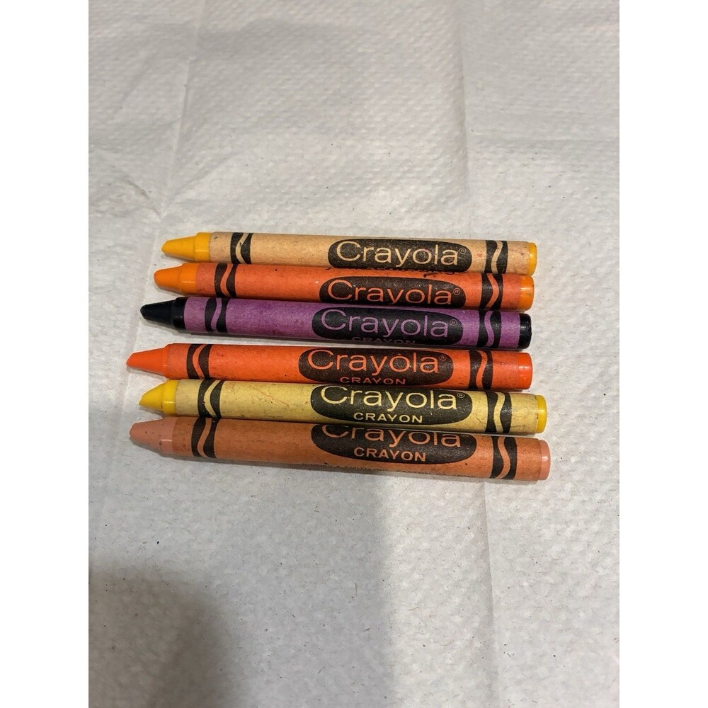 Vintage Crayola Crayons Binney & Smith Lot Of 6 Made In USA